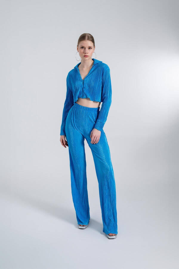 Comfy Crop Shirt Blue - 3