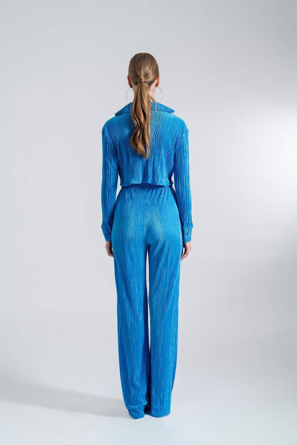 Comfy Crop Shirt Blue - 4