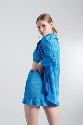 Comfy Oversize Shirt Blue - 5