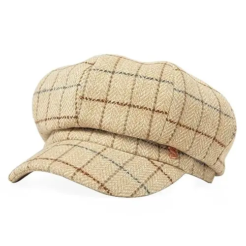 Comhats Womens Merino Fashion Newsboy Hats Wool Visor Beret Cabbie Cap Ladies - 1