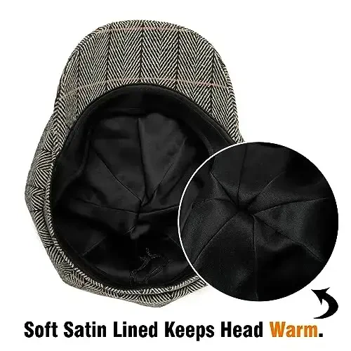 Comhats Womens Merino Fashion Newsboy Hats Wool Visor Beret Cabbie Cap Ladies - COMHATS (1)