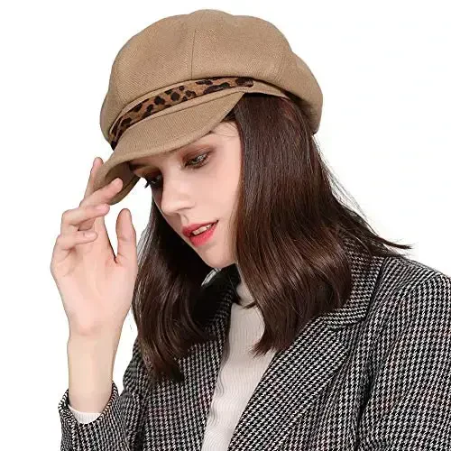 Comhats Wool Fashion Newsboy Hats for Women Winter Warm Pageboy Cabbie Cap Beret - COMHATS