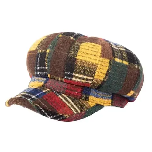 Comhats Wool Fashion Newsboy Hats for Women Winter Warm Pageboy Cabbie Cap Beret - 1