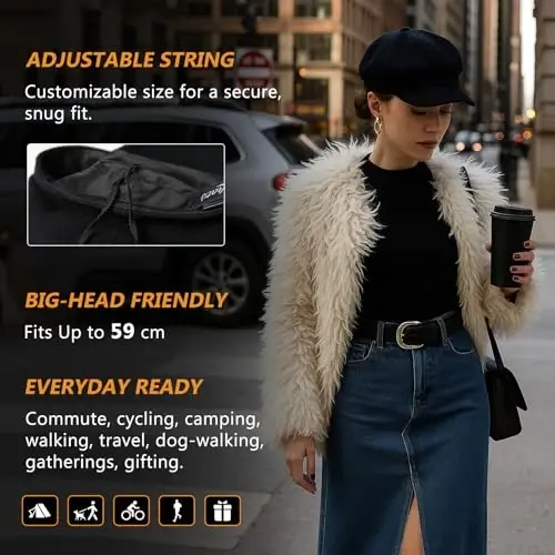 Comhats Wool Fashion Newsboy Hats for Women Winter Warm Pageboy Cabbie Cap Beret - 2