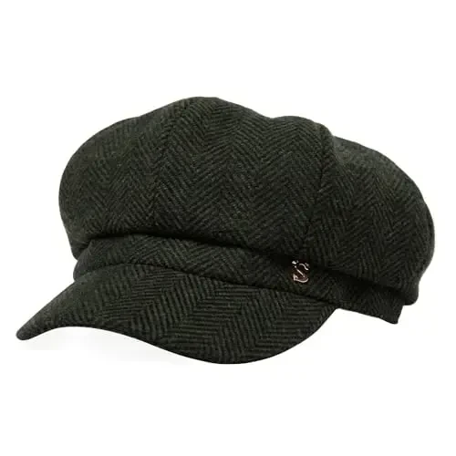 Comhats Womens Merino Fashion Newsboy Hats Wool Visor Beret Cabbie Cap Ladies - Comhats