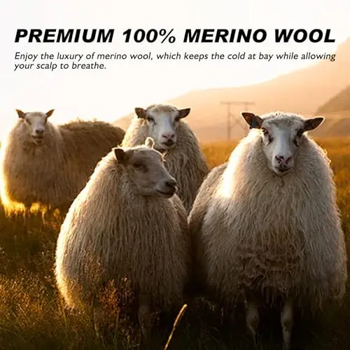 Comhats Oversized Wool Blend Visor Beanie Katta Katta Boshlar uchun Quyoshdan To'sib Turuvchi Qirrali Issiq Klassik Kabel Triko Shapka - 2