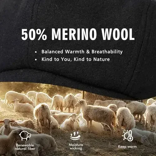 Comhats Wool Fashion Newsboy Hats for Women Winter Warm Pageboy Cabbie Cap Beret - 6