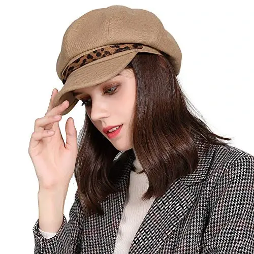 Comhats Wool Fashion Newsboy Hats for Women Winter Warm Pageboy Cabbie Cap Beret - 1