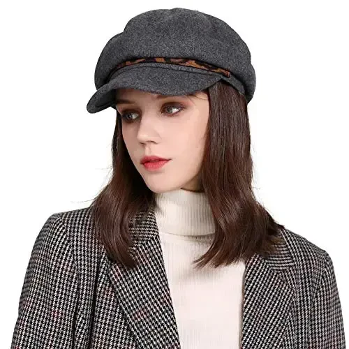 Comhats Wool Fashion Newsboy Hats for Women Winter Warm Pageboy Cabbie Cap Beret - COMHATS