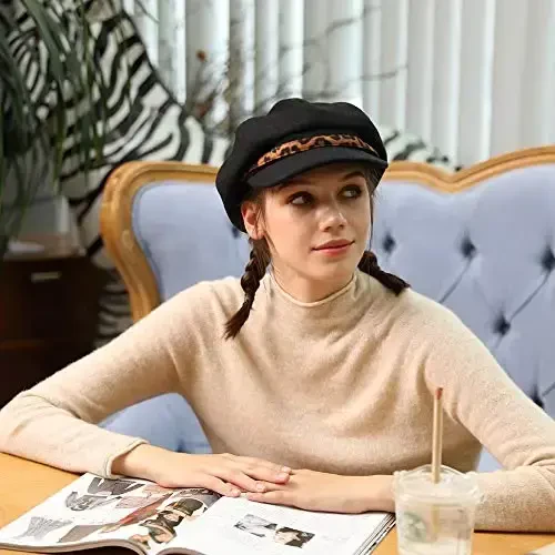 Comhats Wool Fashion Newsboy Hats for Women Winter Warm Pageboy Cabbie Cap Beret - COMHATS (1)