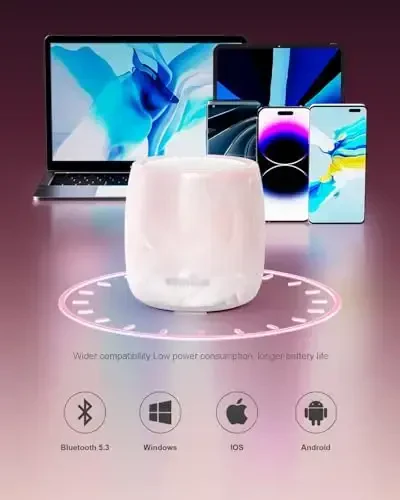 comiso Small Speaker, IPX7 Suv o‘tkazmaydigan Bluetooth karnay Stereo ovoz va kuchli bas bilan, Qo‘lsiz qo‘ng‘iroq bilan mini karnaylar, Dush, ichki va tashqi makon uchun portativ karnaylar, Erkaklar, ayollar uchun sovg‘a - 4