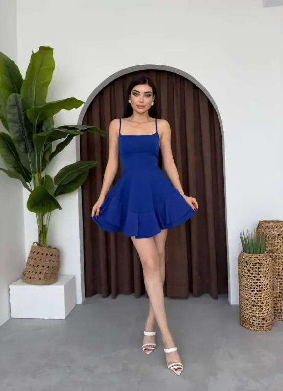 Common İp Askılı Elbise - 6