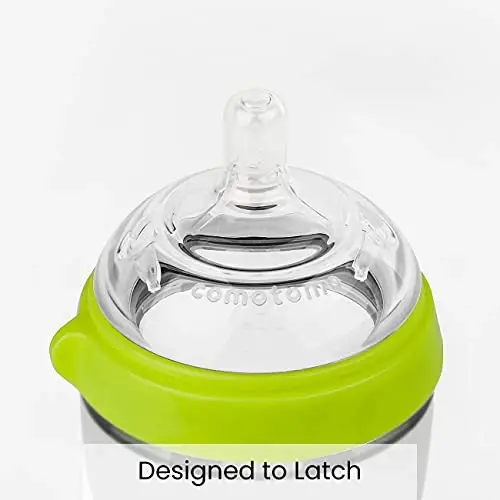 Comotomo Baby Bottle Double Pack, Green, 8oz - COMOTOMO (1)