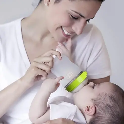 Comotomo Baby Bottle Single Pack, Green, 5oz - 6