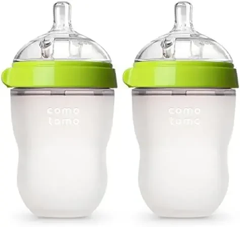 Comotomo Baby Bottle Double Pack, Green, 8oz (Pack of 12) - 1