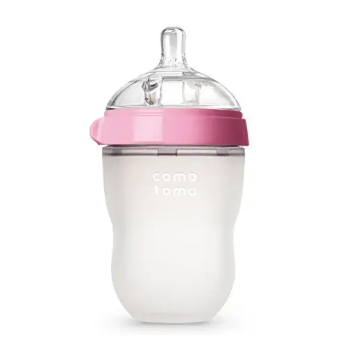 Comotomo Baby Bottle Single Pack, Pink, 8oz - COMOTOMO