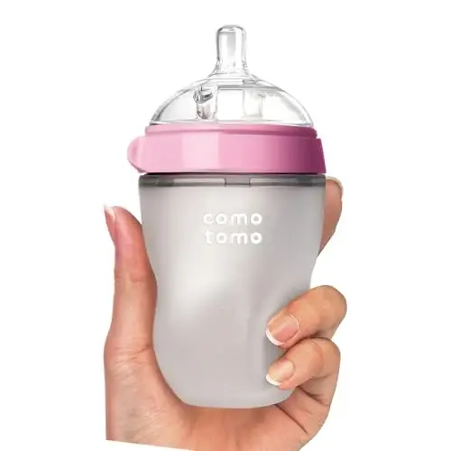Comotomo Baby Bottle Single Pack, Pink, 8oz - COMOTOMO (1)