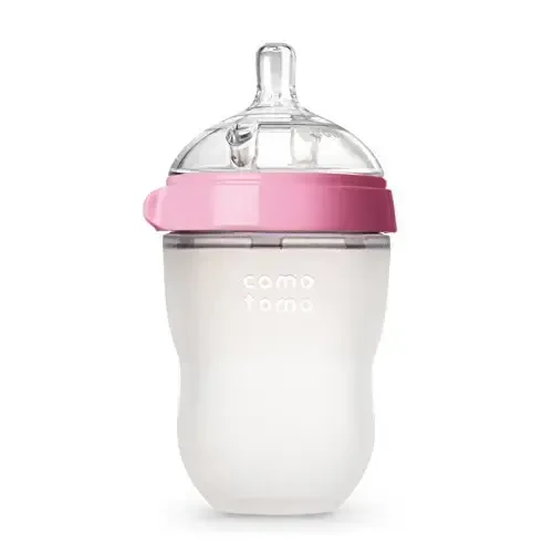 Comotomo Baby Bottle Single Pack, Pink, 8oz - 1