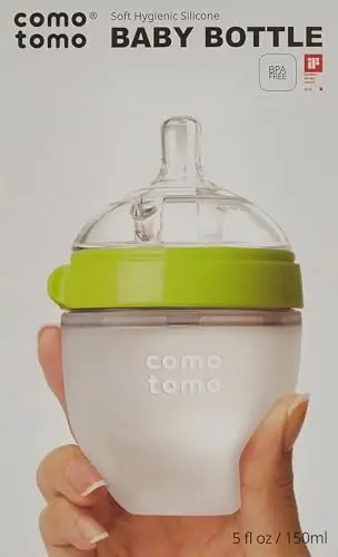Comotomo Baby Bottle Single Pack, Green, 5oz - 3