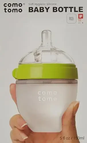 Comotomo Baby Bottle Single Pack, Green, 5oz - 3