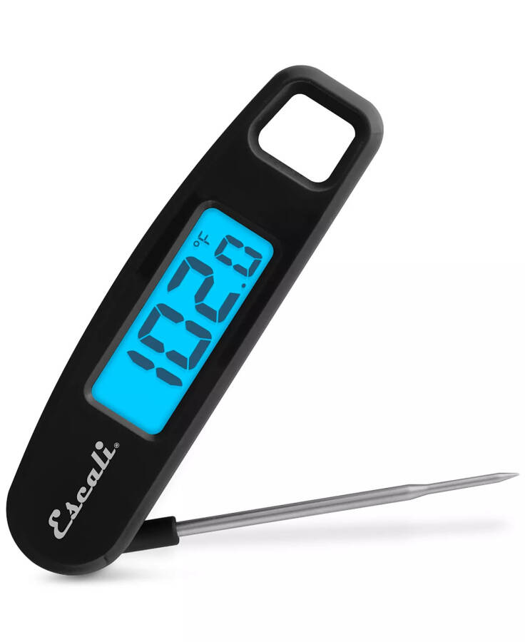 Compact Folding Digital Thermometer Black - 2