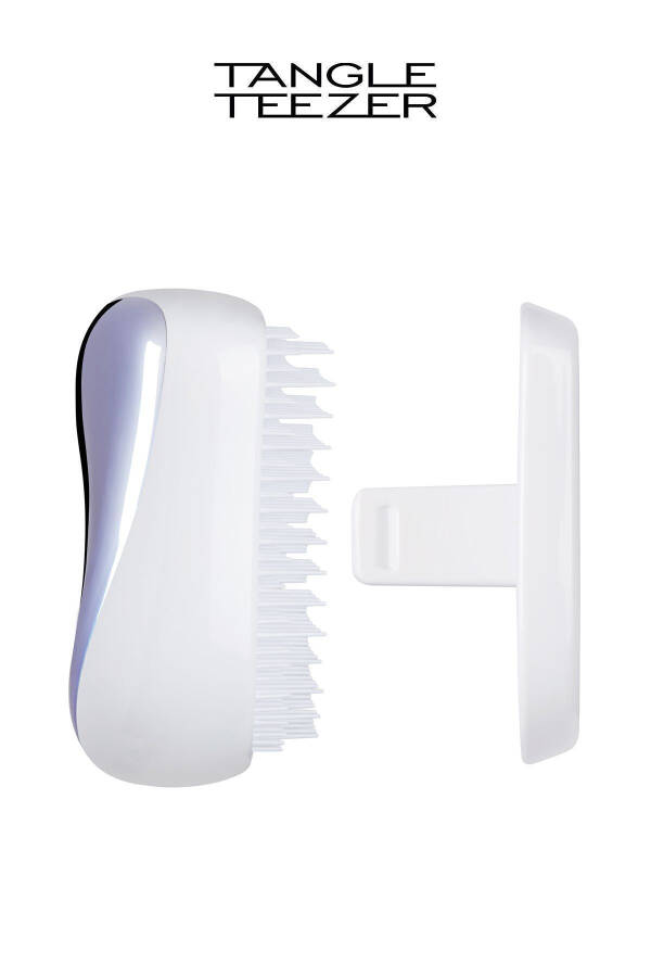 Compact Styler Baby Blue Chrome Hair Brush - 4