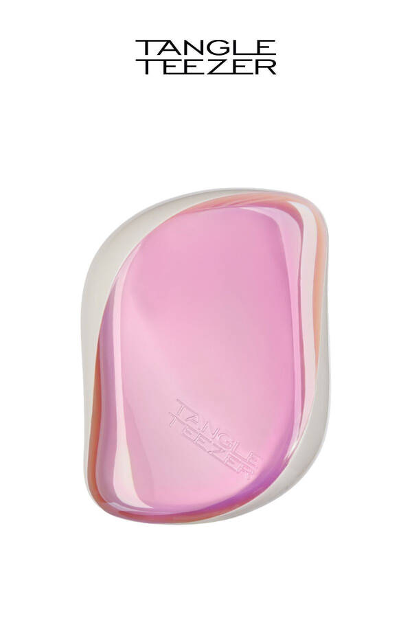 Compact Styler Pink Holographic Hair Brush - 2