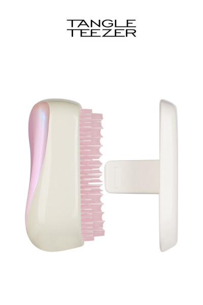 Compact Styler Pink Holographic Hair Brush - 4