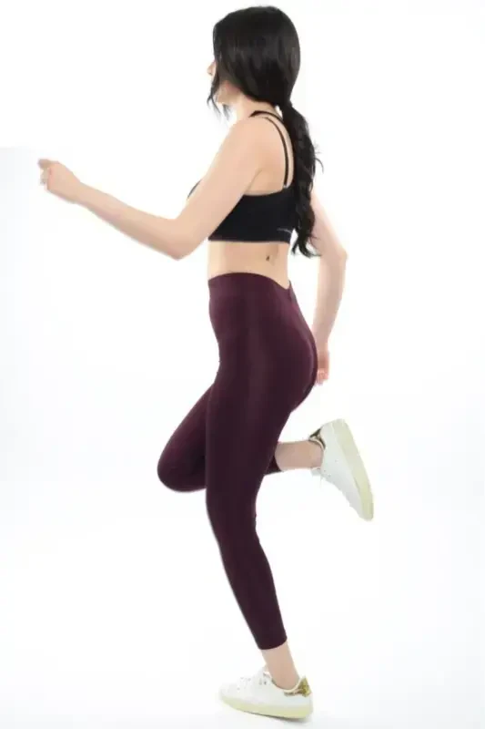 Compactor Shiny Disco Leggings-PLUM - 3