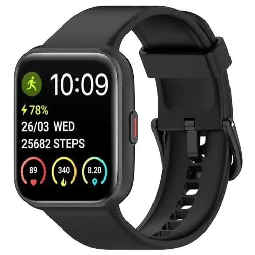 Compatible with Spade Co Health Smartwatch 3 Ayollar va Erkaklar uchun tasmalar, suv o'tkazmaydigan silikon tasma Tez chiqariladigan bilaguzuklar sozlanishi almashtirish tasmasi - 4