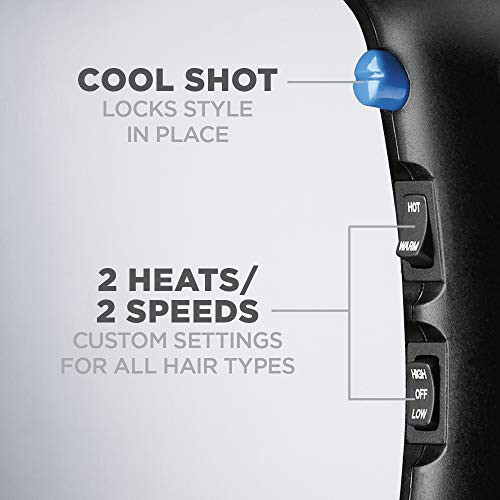 Conair 1875 Watt Turbo Hair Dryer, Blue/Black - 3