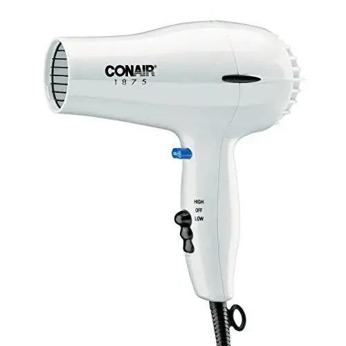 Conair 247W White Compact Hair Dryer - 1875W - 1