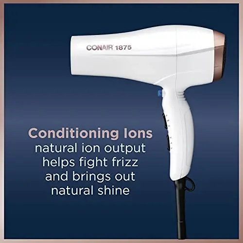 Conair Double Ceramic Hair Dryer | Blow Dryer with Ionic Conditioning | Includes Concentrator - 3