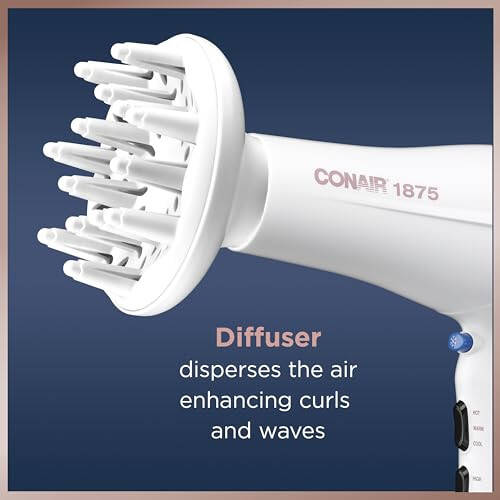 Conair Double Ceramic Hair Dryer with Diffuser | Blow Dryer with Ionic Conditioning | Includes Diffuser and Concentrator | ModazoneExclusive - 3