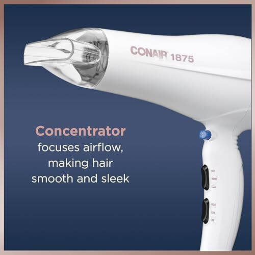 Conair Double Ceramic Hair Dryer with Diffuser | Blow Dryer with Ionic Conditioning | Includes Diffuser and Concentrator | ModazoneExclusive - 4