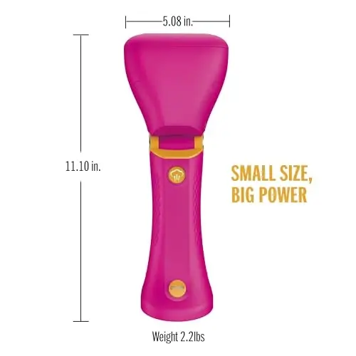 Conair Handheld Garment Steamer for Clothes - Power Steam: Small Size, Big Power - Great for Home, Office, or Travel with Dual Voltage for Worldwide Use, Pink - 6