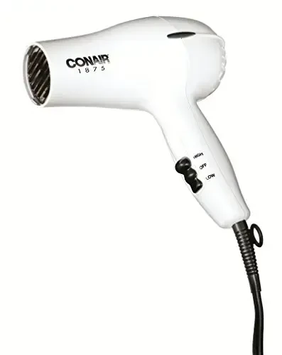 Conair Hair Dryer, 1875W Mid-Size Blow Dryer, White - CONAIR