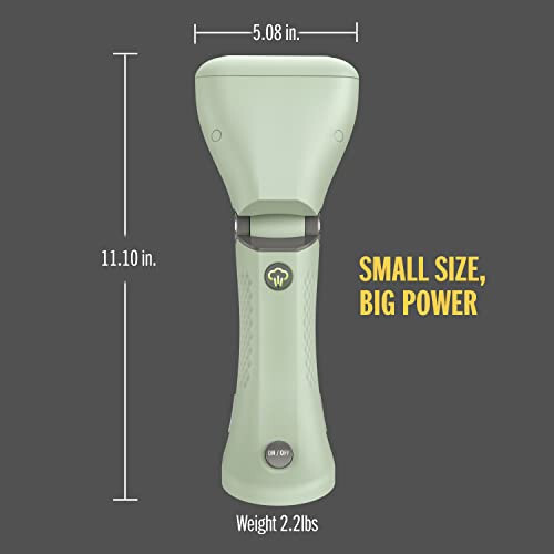 Conair Handheld Garment Steamer for Clothes - Power Steam: Small Size, Big Power - Great for Home, Office, or Travel with Dual Voltage for Worldwide Use, Mint Green - 7