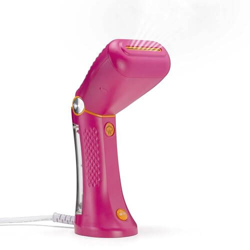 Conair Handheld Garment Steamer for Clothes - Power Steam: Small Size, Big Power - Great for Home, Office, or Travel with Dual Voltage for Worldwide Use, Pink - 7