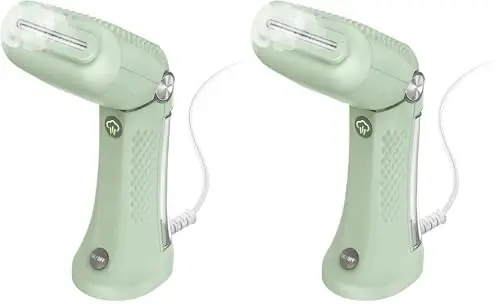 Conair Handheld Garment Steamer for Clothes - Power Steam: Small Size,Big Power - Great for Home,Office,or Travel with Dual Voltage-for Worldwide Use,Mint Green,(Pack of 2) - CONAIR