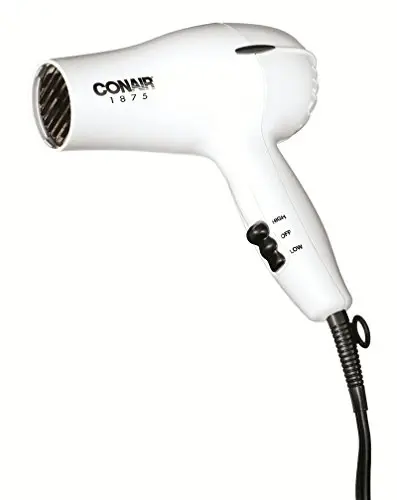 Conair Hair Dryer, 1875W Mid-Size Blow Dryer, White 