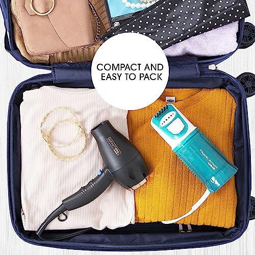 Conair Travel Steamer for Clothes, Mini Garment Steamer, Fabric Steamer in Green by Travel Smart - 5