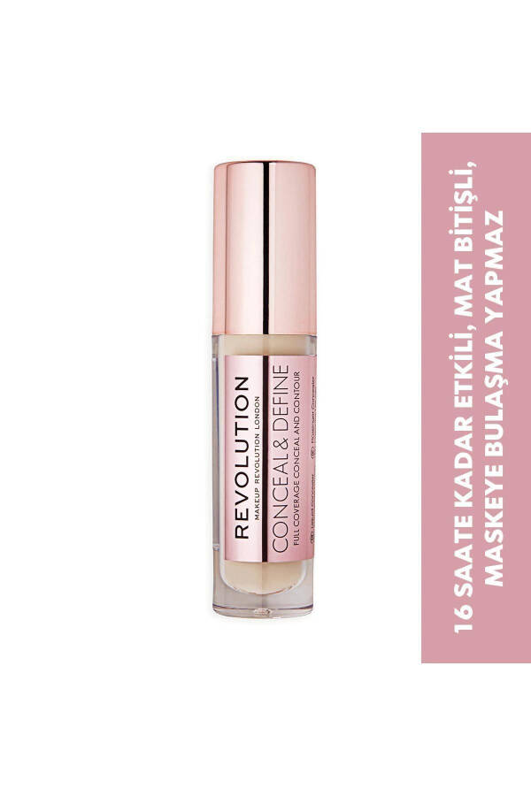 Conceal Define 16 Hour Long-Lasting Matte Finish Concealer No: C4 - 3