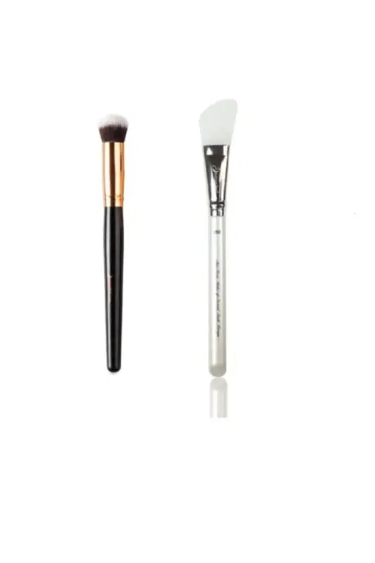 Concealer Brush Oval Shaped 136 + Pro Silicone Mask Brush 0280 Kzmprt - 2