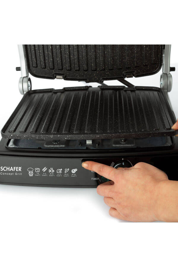 Concept Grill Electric Grill and Toaster, Black - 4