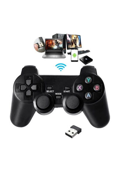 Concord 6'da 1 2.4G Wi-Fi kablosuz Android TV / PC uyumlu titreşimli USB joystick gamepad. - 6