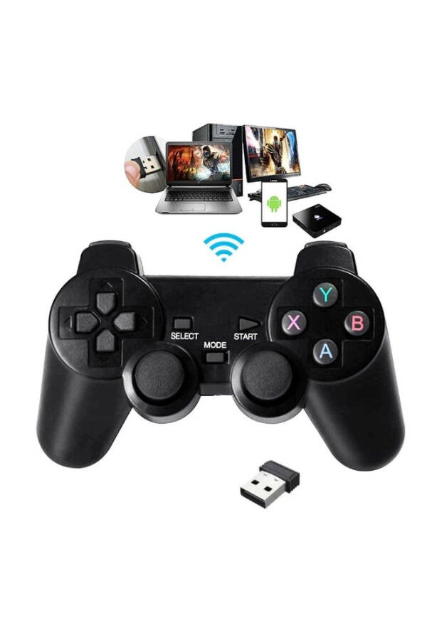 Concord 6IN1 2.4G WiFii Kablosuz Android TV / PC Uyumlu Titreşimli USB Joystick Oyun Kolu Gamepad - 6