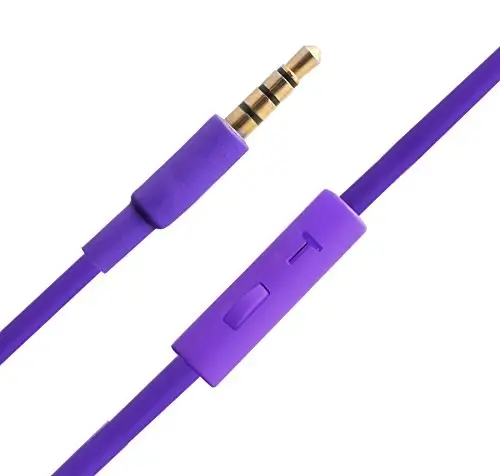 Connectland Over Ear 3.5mm Wired Headphone, Microphone Lightweight Adjustable Headband For Kids,Teens,Adults. iPhone iPad Tablet, Purple CL-AUD63032 - 4
