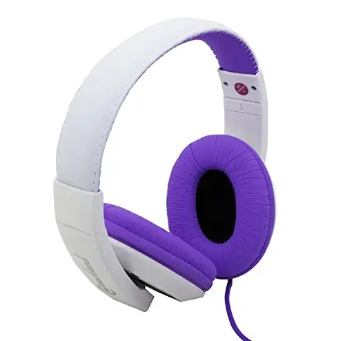 Connectland Over Ear 3.5mm Wired Headphone, Microphone Lightweight Adjustable Headband For Kids,Teens,Adults. iPhone iPad Tablet, Purple CL-AUD63032 - SYBA