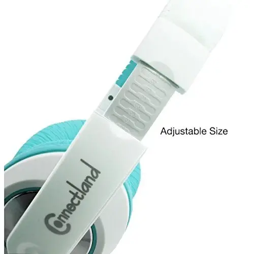 Connectland Stereo Wired Headphone & Microphone Lightweight 40mm Speaker Music Gaming Stylish Teal CL-AUD63035 - 4